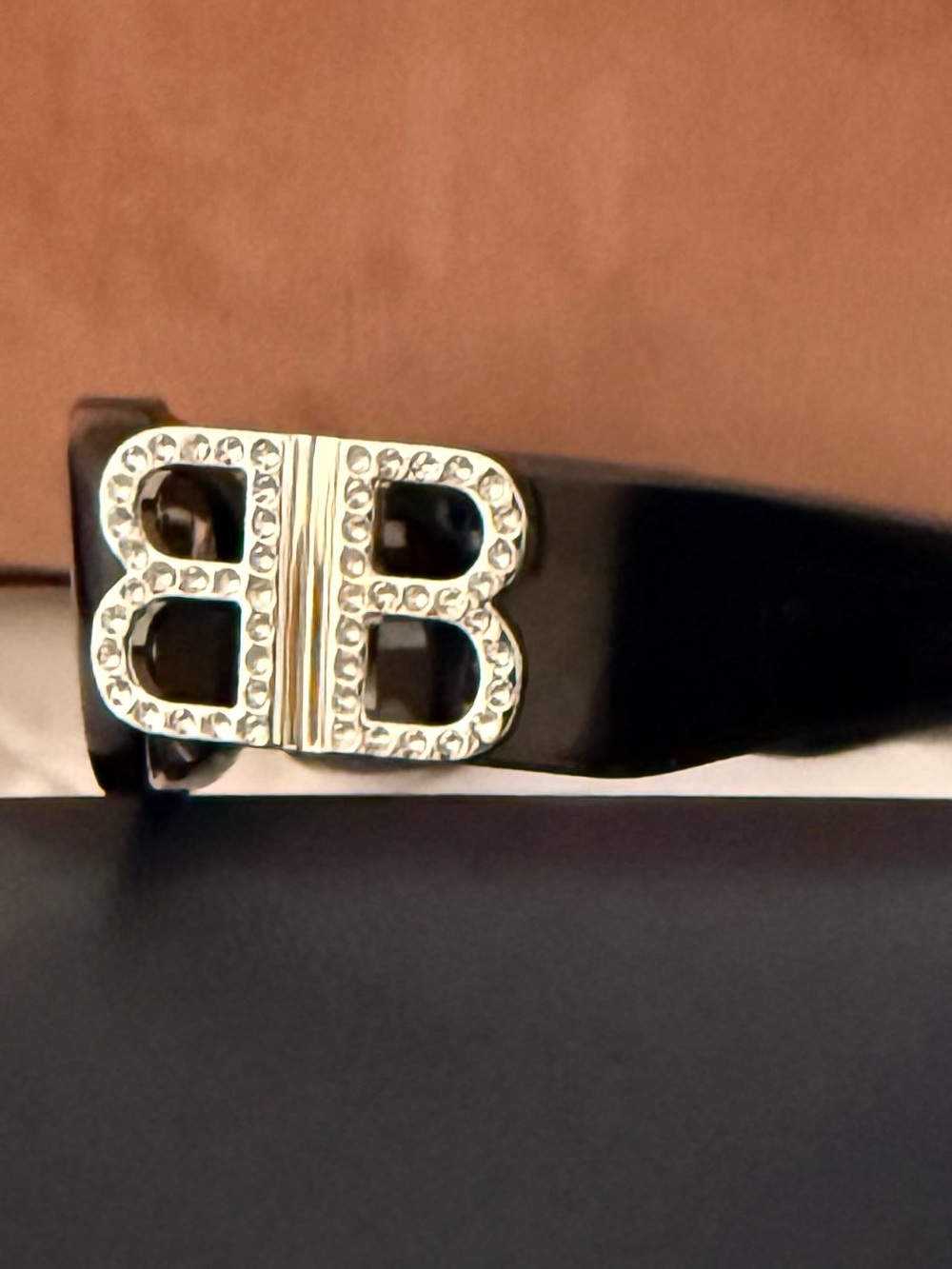 NEW Balenciaga Dynasty Crystal Black Rectangular Sunglasses - Picture 3 of 14